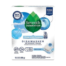 Seventh Generation Free &amp; Clear Dishwasher Detergent Packs 20 count