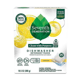 Seventh Generation Lemon Dishwasher Detergent Packs 20 count