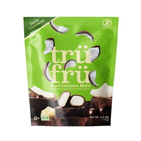 Tru Fru Hyper-Dried Coconut Melts in White &amp; Dark Chocolate 4.2 oz.