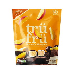 Tru Fru Hyper-Dried Mango in White &amp; Dark Chocolate 4.5 oz.