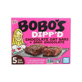 Bobo&#039;s Chocolate with Dark Chocolate Dipp&#039;d Bars 5 count