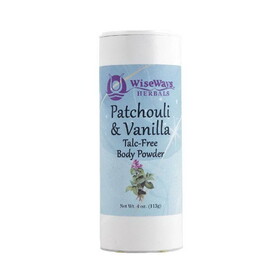 Wiseways Herbals Patchouli &amp; Vanilla Body Powder 4 oz.