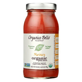 Organico Bello Organic Marinara Pasta &amp; Cooking Sauce 25 oz.
