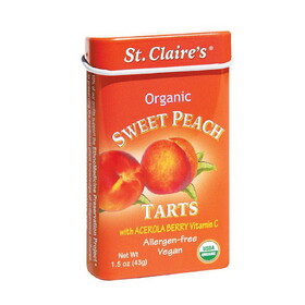 St. Claire&#039;s Organics Sweet Peach Fruit Tarts 1.5 oz.