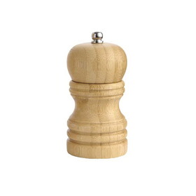 Harold Import HIC Bamboo Adjustable Mill with Ceramic Grinder 4&quot;