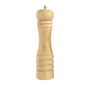 Harold Import HIC Bamboo Adjustable Mill with Ceramic Grinder 8&quot;