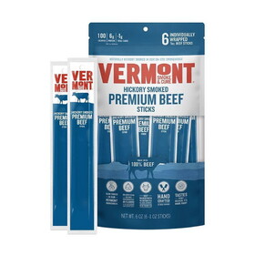 Vermont Smoke &amp; Cure Hickory Smoked Premium Beef Meat Sticks 6 (1 oz.) sticks