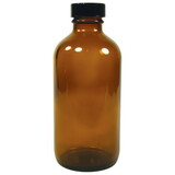 Frontier Co-op Amber Oil Bottle with Cap 8 oz.