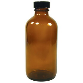 Frontier Co-op 2993 Amber Oil Bottle with Cap 8 oz.