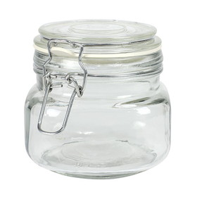 Frontier Co-op 8450 Glass Jar, Hermes Clamp Top Lid 17 oz. 17 oz.