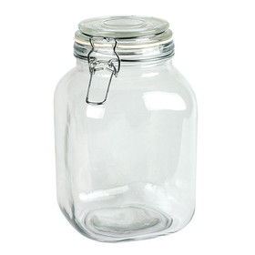 Accessories 8491 Glass Jar with Hermes Clamp Top Lid 67 oz.