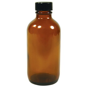Frontier Co-op Amber Boston Round 4 oz Bottle with Cap 6 pack