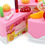 Aspire DIY Happy Birthday Cake Play Food Cutting Sliceable Cake Playset 75 Pcs Set Birthday Gift