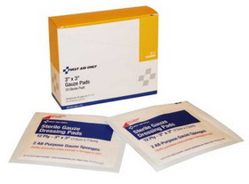 First Aid Only Gauze Pads 3" x 3" (20/bx)