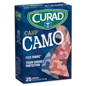 Curad Curad Camouflage Fabric Bandages 3/4 in. x 3 in. (25/bx)