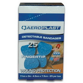 AeroPlast AeroPlast&#174 Metal Detectable Fingertip Lg1-3/4" x 3" (25/bx)