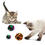 GOGO Mylar Crinkle Balls Cat Kitten Toys, Foil Balls Cat Kitten Sound Toy for Cat, 12/72/144pcs