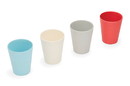 Red Rover 20012 Bamboo Cup Set of 4 Red/White/Grey/Blue