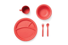 Red Rover 20023 Dinner Set - Red 5 Pc
