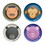 Red Rover 20050 Red Rover Kids Bamboo Plates, 8 x 8 x 0.25 Inches, Set of 4 Assorted Animals, Monkey, Pig, Lion, Bear