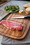 Ironwood Gourmet 28101E333 Steak Barbecue Plate, Acacia Wood, Cow Engraving