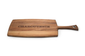 Ironwood Gourmet 28118E337 Large Rectangular Provencale Paddle Board, Acacia Wood, Charcuterie Engraving