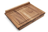 Ironwood 28195 Double-Sided Countertop Pastry/Cutting Board Gravy Groove, Acacia Wood