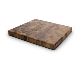 Ironwood Gourmet 28218 End Grain Acacia Wood Cutting Board and Prep Station, 14" Square