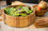 Ironwood Gourmet 28251 Large Bead Rim Salad Bowl, Acacia Wood