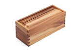 Ironwood Gourmet 28359 Ironwood 28359 Acacia Wood Recipe Box, 2 Compartment for 3 x 5