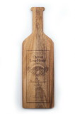 Ironwood Gourmet 28441E331 Wine Bottle Paddle Board, Acacia Wood, Bordeaux Engraving