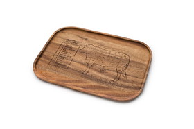 Ironwood Gourmet 28576E333 Engr. Small Steak Boards Cow