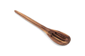 Ironwood Gourmet 28994 Acacia Wood 12" Slotted Spoon Utensil for Cooking and Serving
