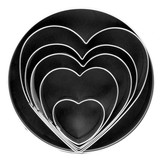 Fox Run 3680 Heart Shaped Cookie Cutters, Stainless Steel, 5-Piece with Storage Tin Included