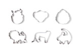 Fox Run 3699 Cookie Cutters Set of 7, Stainless Steel, Warthog, Lion, Lioness, Lion Cub Head, Leaf, and Lion Cub Symbol