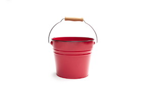 Nantucket Seafood 4510 Red Serving Pail/Ice Bucket, Iron