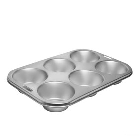 Fox Run 4741 Giant Muffin Pan Stainless Steel 6 Cup