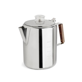 TOPS 55705 Rapid Brew Stainless Steel Stovetop and Camping Percolator Coffee Pot, 12-Cup