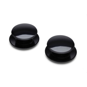 TOPS 55708 Fitz-All Replacement Pot Knobs with Finger Guard, Set of 2, Black Heat Proof Plastic