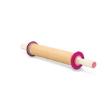 Bakelicious 73809 Adjustable Rolling Pin, Wood and Nylon, 12-inch Barrel