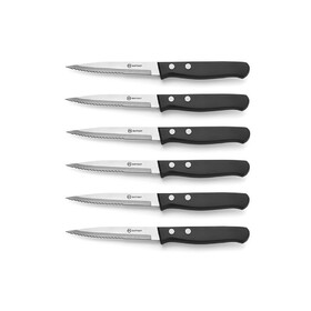Outset 74919 Steakhouse Trad Knife Set-Blk