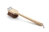 Outset 76203 OUTSET Bassine Bristle Grill Brush with Stainless Steel Scraper and Beechwood Handle, 18.5 x 3 x 4 inch
