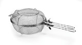 Outset 76450 Jumbo Grill Basket with Removable Handles, Stainless Steel