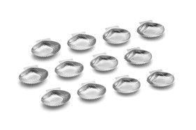 Outset 76494 All Purpose Grillable Sea Shells, Stainless Steel, Set of 12