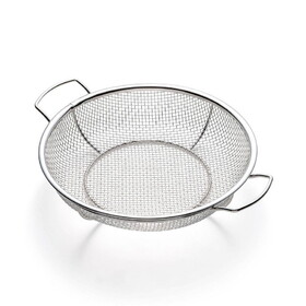 Outset 76518 Stainless Steel Round Shallow Grill Basket