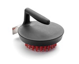 Outset 76621 Outset Nylon Cleaning Brush with Stainless Steel Scraper for Himalayan Salt Block, Pizza Stone and Cast Iron Pan
