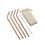 Outset 76628 Outset 76628 Copper Long Bent Straw with Bag, Set of 4