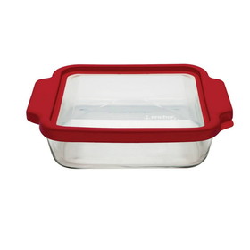 Anchor 79047 TrueFit 8" Square Cake Dish with TrueFit Cover
