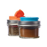 Jarware 82642 Spice Lids, Orange & Blue