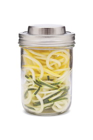 Jarware 82666 3 in 1 Spiralizer for Wide Mouth Mason Jars, Stainless Steel